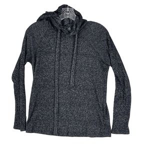 Kenneth Cole Hoodie Women's S Gray Knit Sweater Long Sleeve Cozy Light Shirt